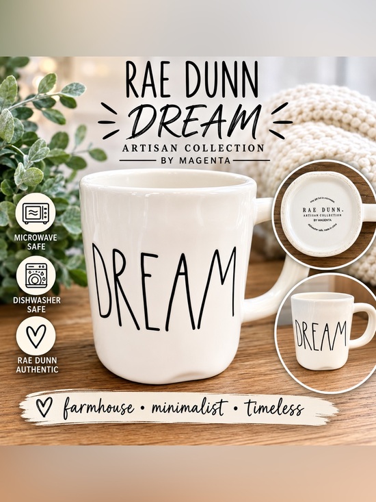 Rae Dunn Other - Rae Dunn “DREAM” Artisan Collection Mug | Farmhouse Cup | Magenta Ceramic Mug